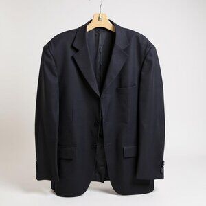 Banana Republic Men's Wool Blazer 42R | Made in Italy Black Sport Coat Jacket